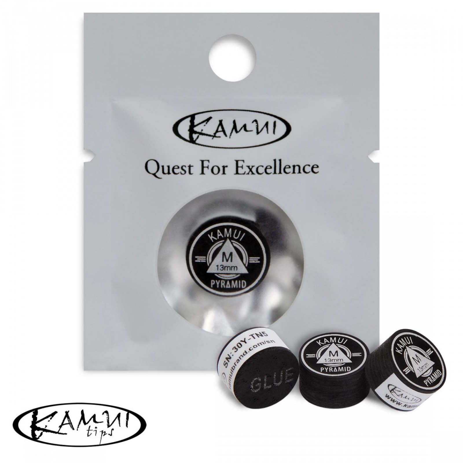 НАКЛЕЙКА ДЛЯ КИЯ KAMUI PYRAMID BLACK 13ММ