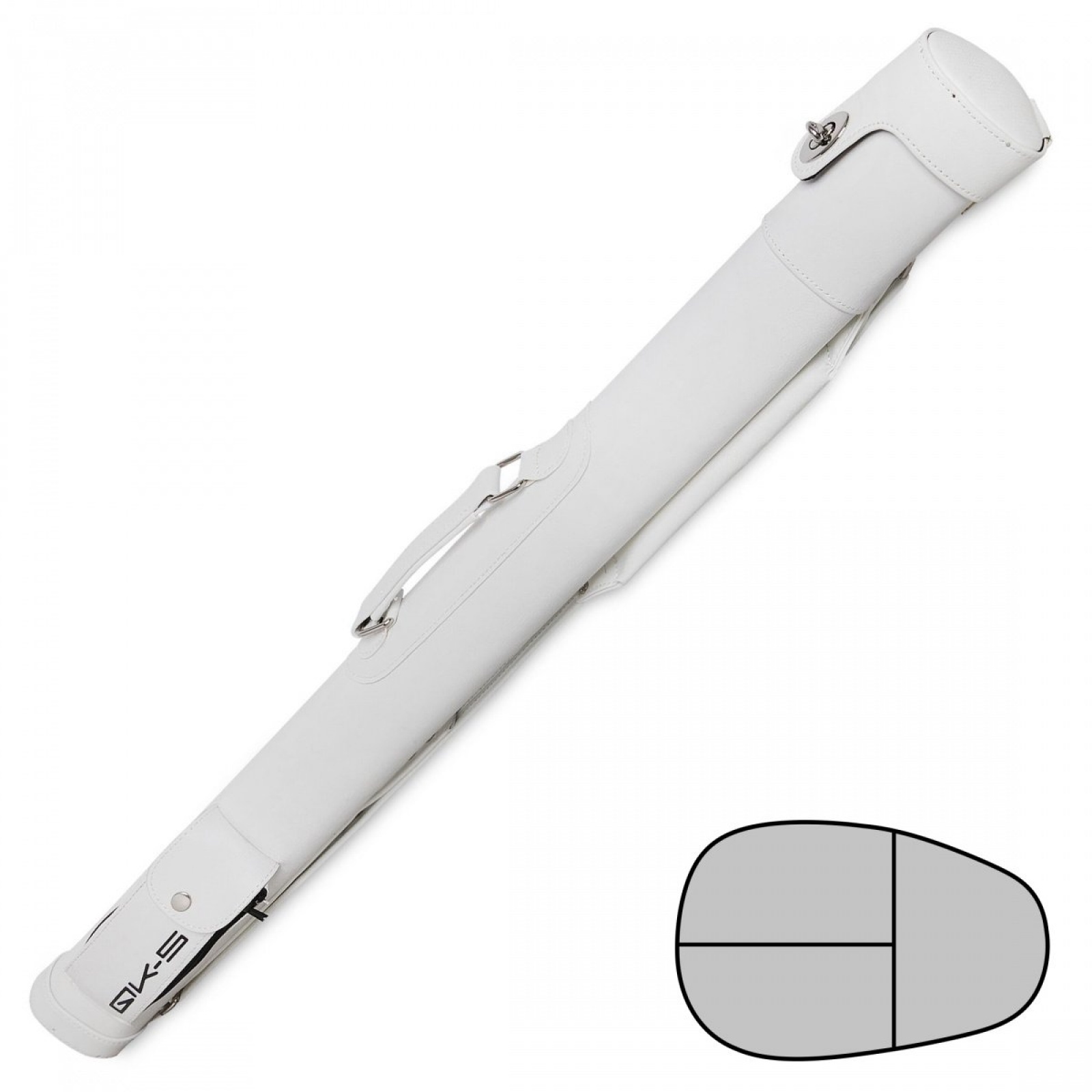 ТУБУС QK-S MUSKETEER 1X1 С ОТДЕЛЕНИЕМ ДЛЯ УДЛИНИТЕЛЯ БЕЛЫЙ