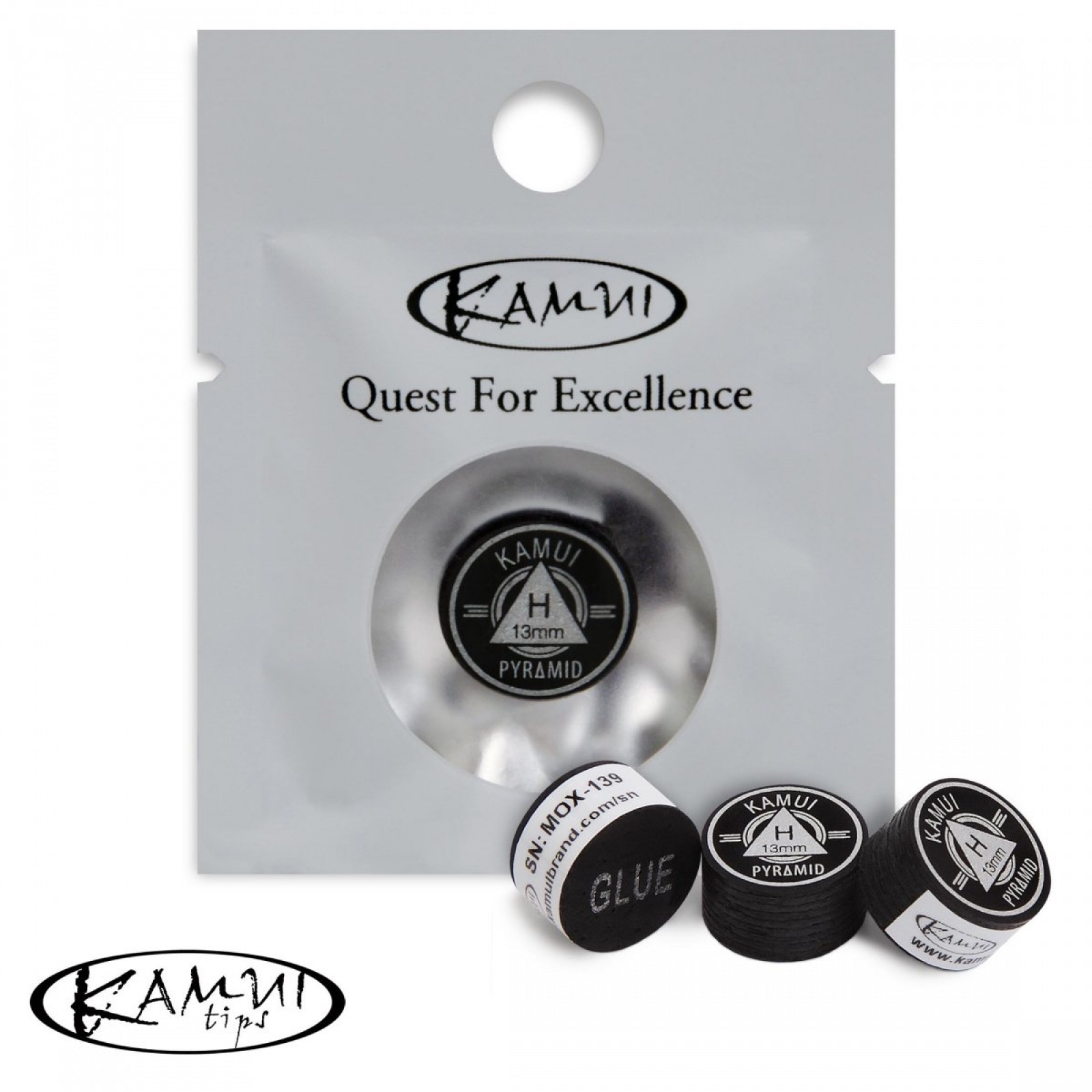 НАКЛЕЙКА ДЛЯ КИЯ KAMUI PYRAMID BLACK 13ММ