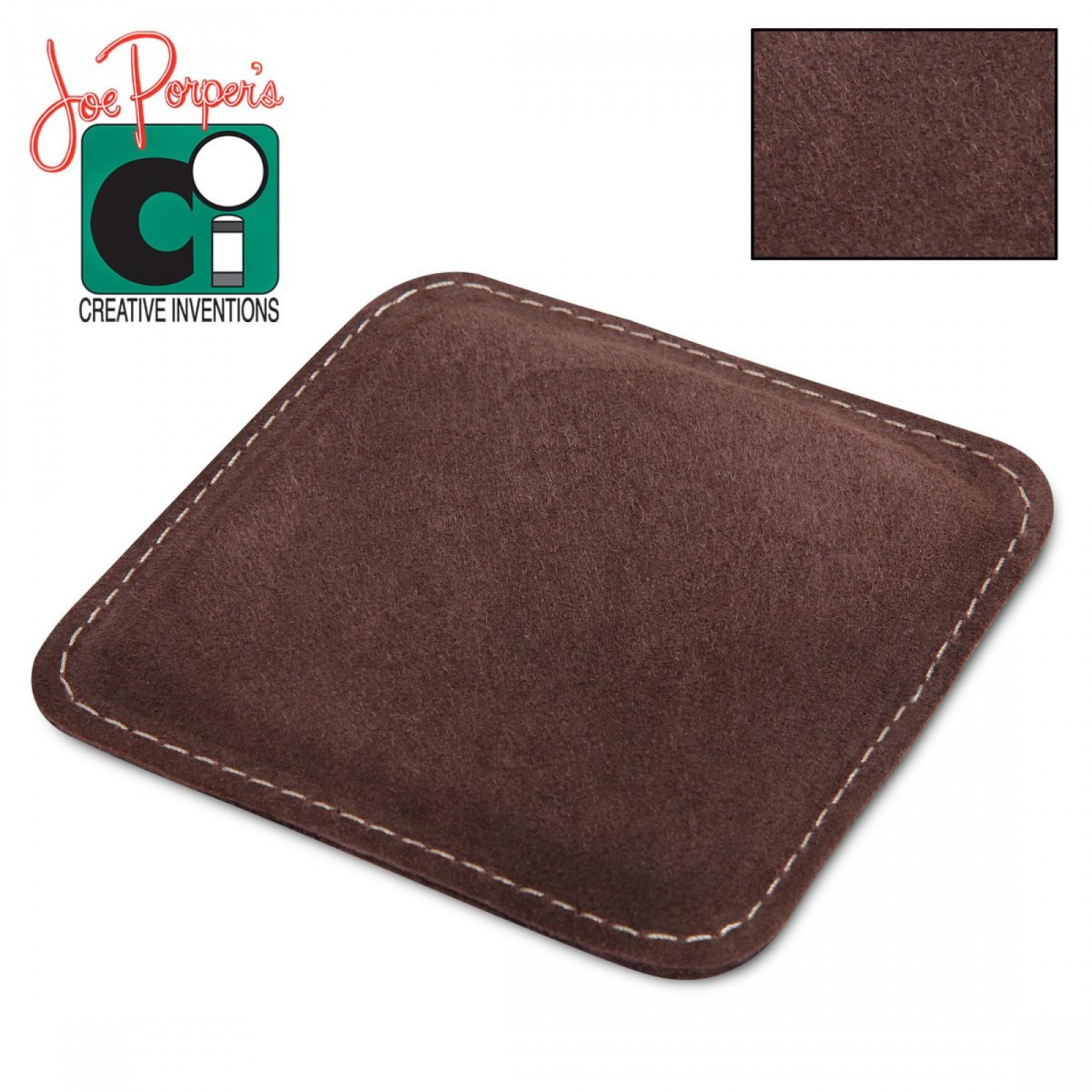 ГУБКА ДЛЯ ЧИСТКИ И ПОЛИРОВКИ КИЯ JOE PORPERS SHAFT POLISHER ЗАМШЕВАЯ КОРИЧНЕВАЯ