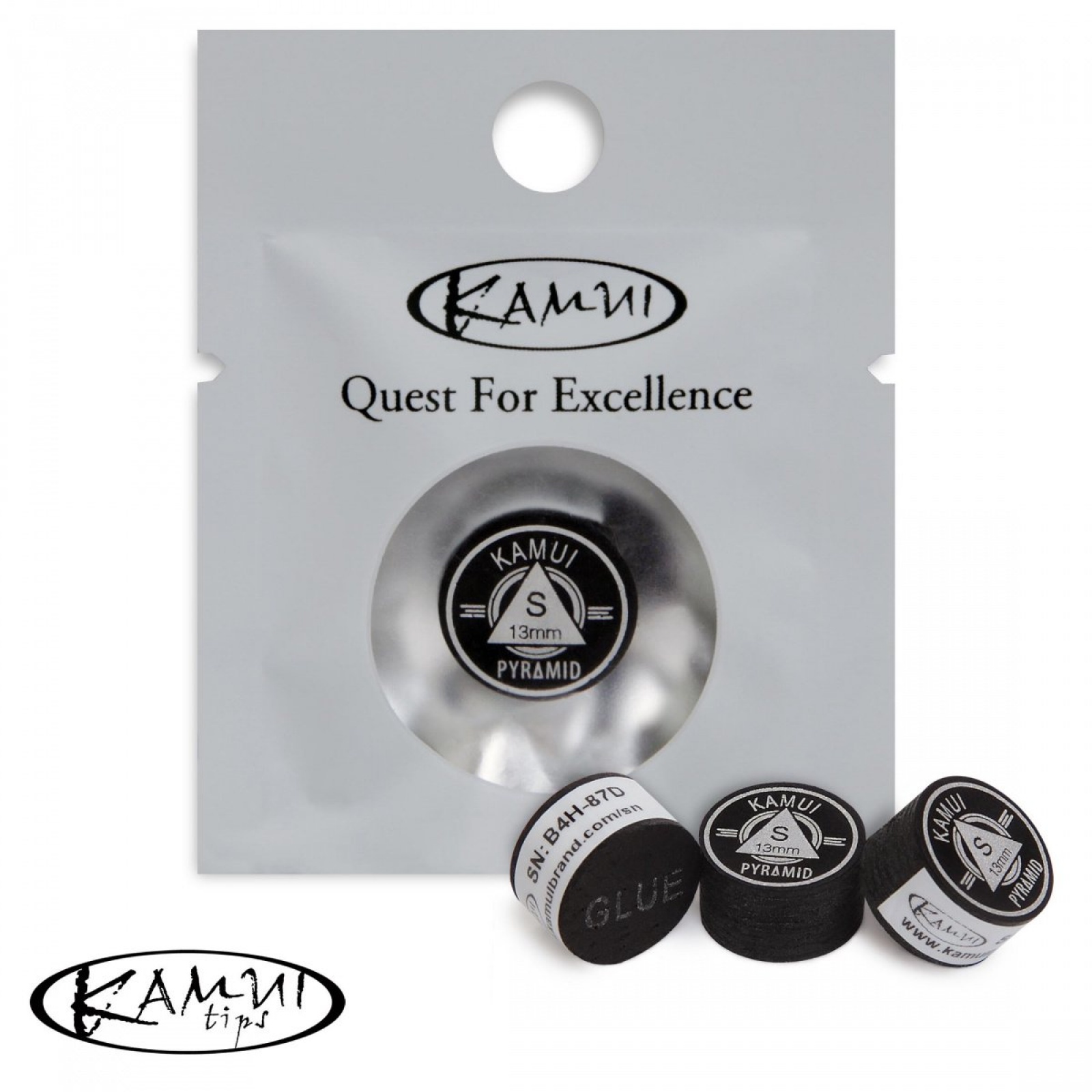 НАКЛЕЙКА ДЛЯ КИЯ KAMUI PYRAMID BLACK 13ММ