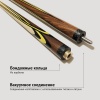 Кий Сергея Чухно из палисандра с длинным напряжённым запилом (8-ми лучевой цветок)