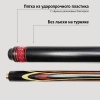 Кий Сергея Чухно из чёрного граба 8-ми лучевой цветок с напряжённым запилом