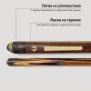 Кий Алексея Вараксина из змеиного дерева с запилом 8-ми лучевой цветок