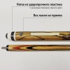 Кий А. Трегубенко из лунного эбена с напряженным запилом 8-ми лучевой цветок