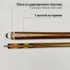 Кий А. Трегубенко из красного эбена с напряженным запилом 8-ми лучевой цветок
