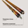 Кий А. Трегубенко из красного эбена с напряженным запилом 8-ми лучевой цветок