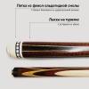 Кий Виктора Бойко из змеиного дерева и макассара с напряжённым запилом