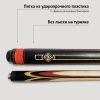Кий Сергея Чухно из чёрного граба 6-ти лучевой цветок с напряжённым запилом