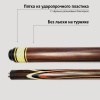 Кий Сергея Чухно из палисандра 8-ми лучевой цветок с напряжённым запилом