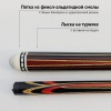 Кий Геннадия Баринова из эбена с напряжённым запилом 8-ми лучевой цветок