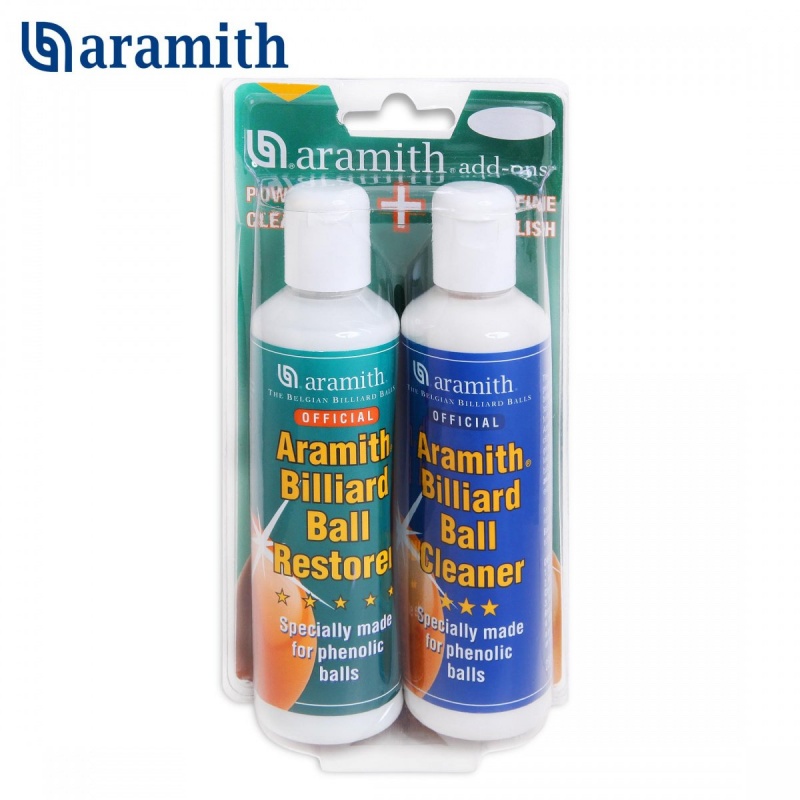 НАБОР ДЛЯ РЕСТАВРАЦИИ И ЧИСТКИ ШАРОВ ARAMITH BALL RESTORER  CLEANER 2X250МЛ БЛИСТЕР