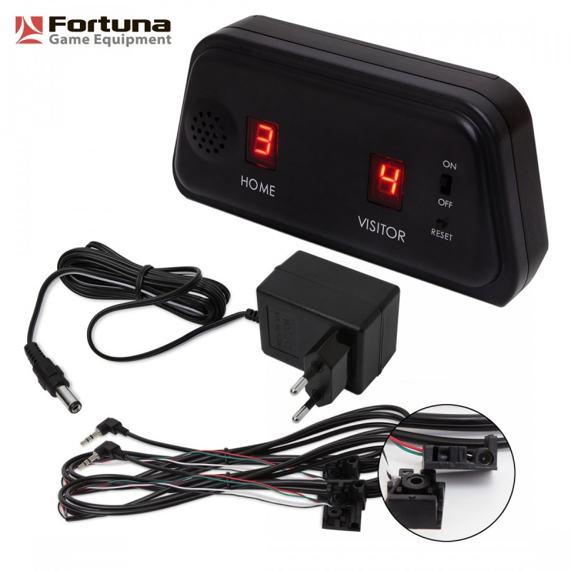 СИСТЕМА ПОДСЧЕТА ОЧКОВ FORTUNA 09159 СО ЗВУКОВЫМ СИГНАЛОМ ДЛЯ АЭРОХОККЕЯ 6В / 220В